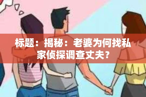 标题：揭秘：老婆为何找私家侦探调查丈夫？
