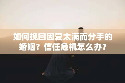 如何挽回因爱太满而分手的婚姻？信任危机怎么办？