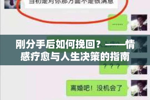 刚分手后如何挽回？——情感疗愈与人生决策的指南